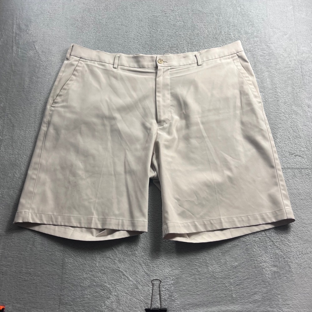 Peter Millar Crown Sport Salem High-Drape Performance Shorts Khaki Tan Mens 40